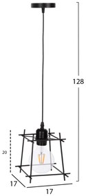 ΦΩΤΙΣΤΙΚΟ ΟΡΟΦΗΣ ΚΡΕΜΑΣΤΟ HM4085 ΚΑΠΕΛΟ ΜΕΤΑΛΛΙΚΟ ΠΛΑΙΣΙΟ 17x17x128Υεκ. - Μέταλλο - HM4085