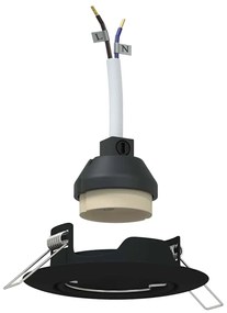 vidaXL Spotlights με προβολείς 12 pcs Μαύρο 9 x 9 εκ. Μέταλλο