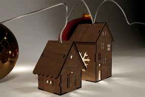 Σετ των 2 Intra απο ξύλο plywood 3mm-4mm πάχος Χριστουγεννιάτικα Φωτάκια Διακόσμηση Σπιτιών Δίασταση 15x15 cm INTRAFABR-104664372