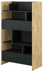 Βιβλιοθήκη Concept Pro Lenart AH152, Ανοιχτό, Με συρτάρια, Πλαστικοποιημένη μοριοσανίδα, Αριθμός συρταριών: 2, 158x92x46cm, 76 kg | Epipla1.gr