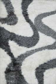 Χαλί Glamour Shaggy 7209 Anthracite-White 160X230cm