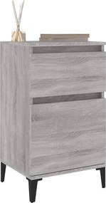 vidaXL Κομοδίνα 2 τεμ. Γκρι Sonoma 40x35x70 εκ.