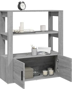 vidaXL Ντουλάπι Γκρι Sonoma 80x30x90 εκ. από Επεξεργασμένο Ξύλο