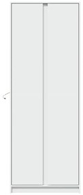 Ντουλάπι με LED Λευκό 74x32,5x200 εκ. από Επεξεργασμένο Ξύλο - Λευκό