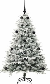 VidaXL Artificial Christmas Tree with Flocked Snow 150 LED Θερμό λευκό