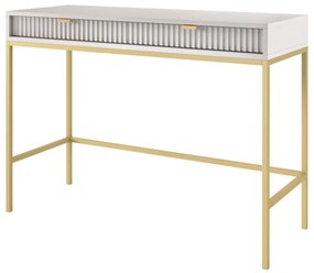 Κονσόλα Nova 12_SZ_G 103,5x50x77,6cm Grey-Gold Μελαμίνη,Μέταλλο