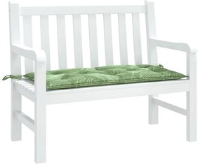 vidaXL Μαξιλάρι Πάγκου Κήπου Σχέδιο Φύλλων 100x50x7 εκ. Ύφασμα Oxford