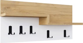 Κρεμάστρα τοίχου Harmon Megapap χρώμα sapphire oak - λευκό 65x15x31εκ.