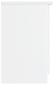 Κομοδίνο ALTA Λευκό 41 x 35 x 55,5 εκ. από Μασίφ Ξύλο Πεύκου - Λευκό