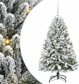 vidaXL Τεχνητό Χριστουγεννιάτικο Δέντρο Πράσινο και Λευκό 120 cm