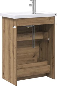 vidaXL Σετ Επίπλων Μπάνιου Artisan Δρυς 61 x 40 x 84,5 εκ