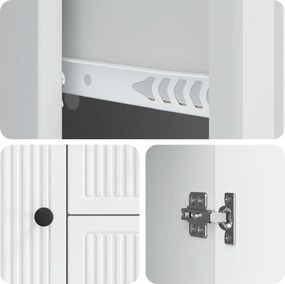 vidaXL Πλαϊνό γραφείο Λευκό 89 x 34,5 x 60 εκ. Επεξεργασμένο Ξύλο