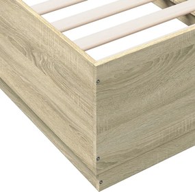 vidaXL Πλαίσιο Κρεβατιού Sonoma Δρυς 75 x 190 εκ. Επεξεργασμένο Ξύλο