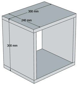 ΣΕΤ ΡΑΦΙΑ ΤΟΙΧΟΥ 5ΤΜΧ ΜΕΛΑΜΙΝΗΣ  ΛΕΥΚΟ 30x30x24Y εκ.