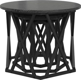 vidaXL Κομοδίνο Μονάδας 3 τμχ. Μαύρη Οξυά 53 x 53 x 40 cm
