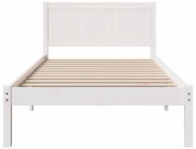 vidaXL Σκελετός Κρεβατιού Λευκό 80 x 200 cm Μασίφ ξύλο πεύκου
