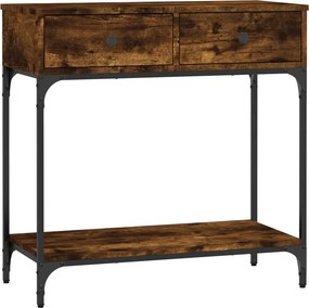 vidaXL Τραπέζι Κονσόλα Καπνιστή Δρυς 75x34,5x75 εκ. Επεξεργ. Ξύλο
