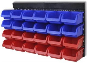 Σύστημα Οργάνωσης Εργαλείων Επιτοίχιο 2 τεμ. Μπλε &amp; Κόκκινο