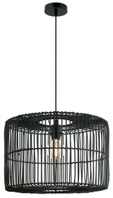 Φωτιστικό Οροφής 20239 1xE27 Max 40W Rattan Black Rattan