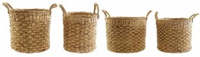 Σετ Καλαθιών DKD Home Decor Καφέ Φυσικό Γιούτα (4 Τεμάχια)