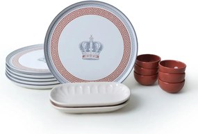 Stewehome Βασιλικό Σετ Πρωινού Royal Κεραμικό 14τμχ πολύχρωμος 27x27 cm