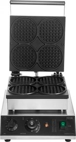 VEVOR 4PCS Commercial Waffle Maker Round Waffle Iron Machine 1750W Non-Stick