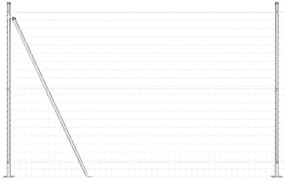 vidaXL Euro Fence με 7 Φλαντζωτούς Πόλους 1.5x10 m Γαλβανισμένος Χάλυβας