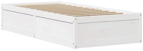 vidaXL Σκελετός Κρεβ. Χωρίς Στρώμα Λευκό 90x190 εκ Μασίφ Πεύκο