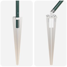 vidaXL Κατάστρωμα Φράχτη με Στέλεχος 52 τεμ Ø32 mm 120 cm Γαλβανισμένος Χάλυβας