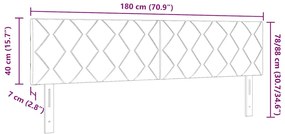 vidaXL Κεφαλάρι με κεφαλάρι Μαύρο 180 cm Βελούδο