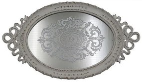 ΔΙΣΚΟΣ ΠΟΛΥΡΕΣΙΝ ΜΕ ΚΑΘΡΕΦΤΗ ANTIKE ΛΕΥΚΟΣ 39.5X3.5X23.5cm|752-16068