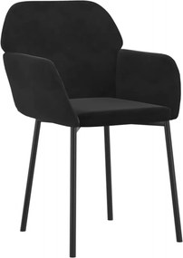 vidaXL Καρέκλες Τραπεζαρίας 2 τεμ. Μαύρες Βελούδινες