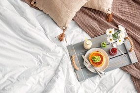 Beauty Home Σεντόνι Ξενοδοχείου μονό 5-Star 300tc Satin 100% Cotton 180x290 Λευκό