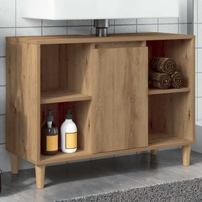 vidaXL Ντουλάπι Μπάνιου Αρτισιανή Δρυς 80 x 33 x 60 εκ. Επεξεργ. Ξύλο