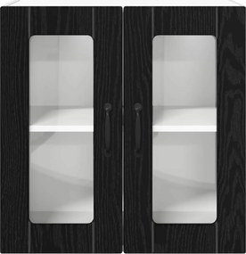 vidaXL Ραφιέρα τοίχου LUCCA Μαύρη Δρυς 60 x 31 x 60 εκ.