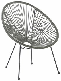 Καρέκλα εξωτερικού χώρου Berwyn 1953, 87x70x90cm, 5 kg, Σκούρο γκρι, Πλαστικό ψάθινο | Epipla1.gr