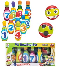 Bowling Pu Με 10 Κορίνες &amp; 2 Μπάλες 34x11x15εκ. Toy Markt 71-3502