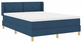 vidaXL Κρεβάτι με Ελατήρια με στρώμα Μπλε 160 x 200 cm ύφασμα