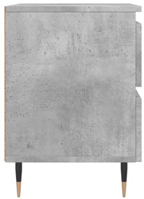 vidaXL Κομοδίνο Γκρι Σκυροδέματος 40x35x50 εκ. από Επεξεργασμένο Ξύλο