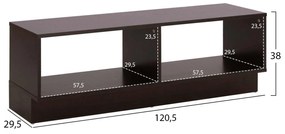 ΣΥΝΘΕΣΗ ΤΗΛΕΟΡΑΣΗΣ JAZMIN HM2255.01 WENGE 181x29,5x145 εκ.