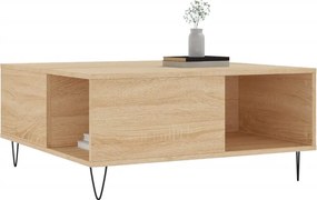 vidaXL Τραπεζάκι Σαλονιού Sonoma Δρυς 80x80x36,5 εκ. Επεξεργασμ. Ξύλο