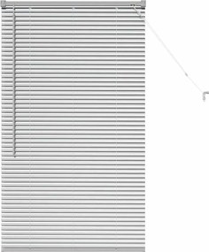 vidaXL Βενετσιάνικες Ρόδες Ασημί 130 x 75 εκ Αλουμίνιο