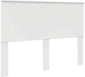 vidaXL Κεφαλάρι Λαμπερό Λευκό 100 cm Μηχανικά επεξεργασμένο ξύλο