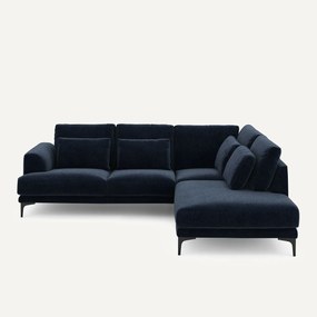 Γωνιακός καναπές δεξιός από βελούδινο chenille, Marsile