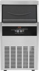 VEVOR Commercial Ice Maker Freestanding Cabinet Machine 100lbs/24H 50 Ice Cubes