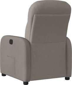 vidaXL Πολυθρόνα Ανακλινόμενη Taupe Υφασμάτινη