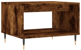 vidaXL Τραπεζάκι Σαλονιού Καπνιστή Δρυς 60x50x40 εκ. Επεξεργ. Ξύλο