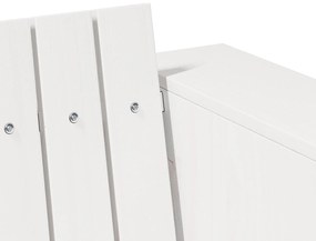 vidaXL Καναπές Κήπου Διθέσιος 134x60x62 cm Λευκός Μασίφ Ξύλο Πεύκο