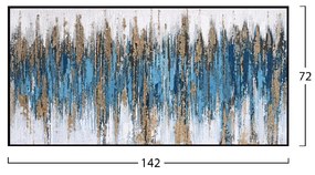 ΠΙΝΑΚΑΣ ΤΟΙΧΟΥ ABSTRACT (ΜΠΛΕ) HM4574.02 ΜΕ ΚΟΡΝΙΖΑ ΜΑΥΡΗ-ΚΑΜΒΑΣ 142x4.5x72Υεκ