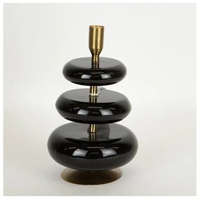 Κηροπήγιο Μεταλλικό Μαύρο-Χρυσό 15x15x23cm 752-24076 Estheti-752-24076-Μαύρο-Χρυσό 752-24076